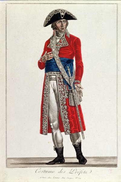 Costume of a Prefect during the period of the Consulate (1799-1804) of the First Republic, c.1800 by Chataignier